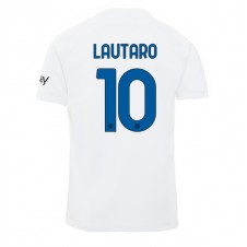 Inter Milan Lautaro Martinez #10 Bortatröja 2023-24 Korta ärmar